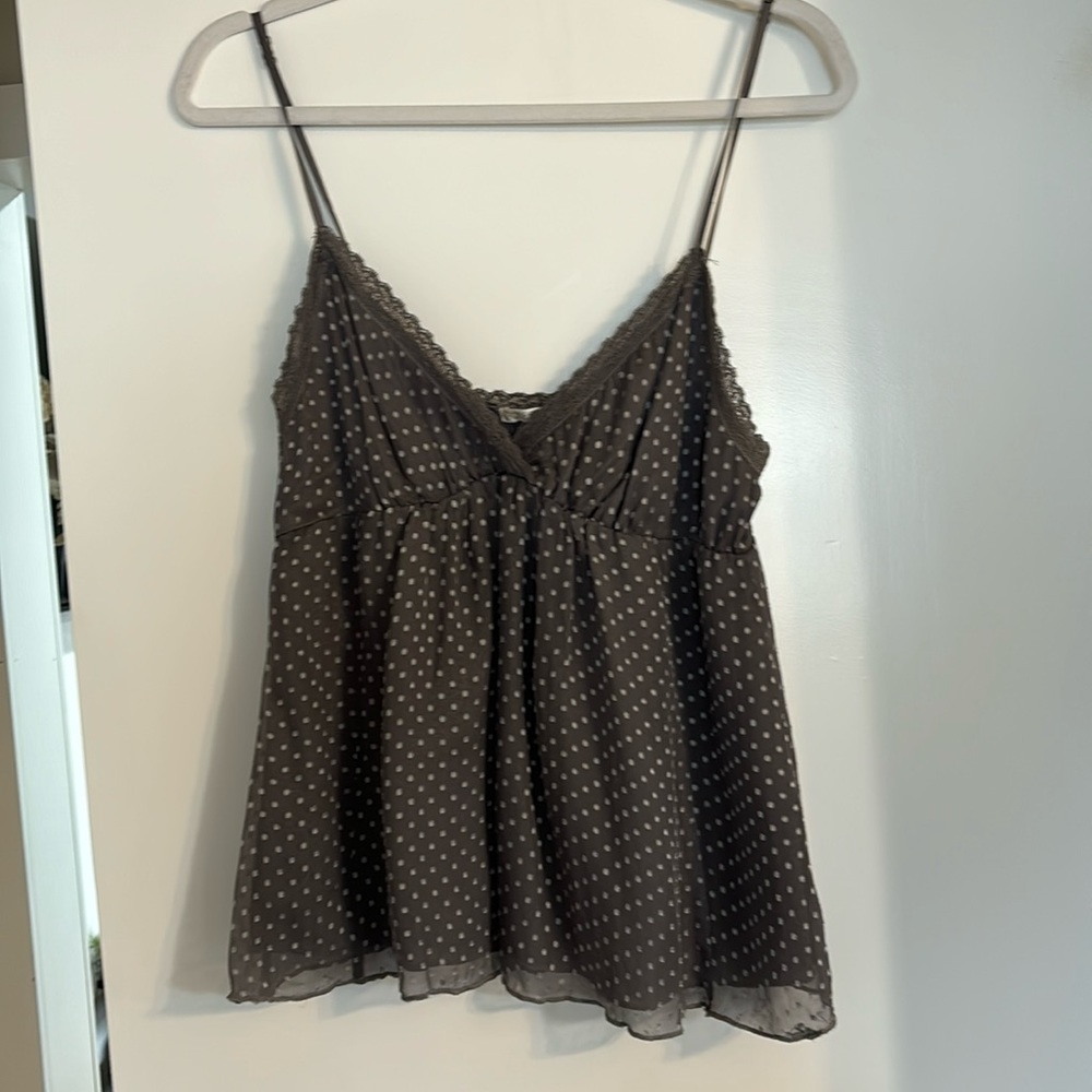 Silk Polka Dot Tank Top